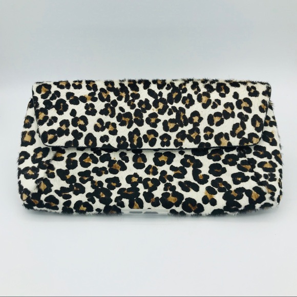 Ann Taylor Handbags - ANN TAYLOR LEOPARD PONYHAIR CLUTCH